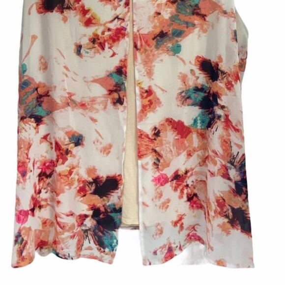 Target Plus Size Split Back Multicolor Knit Tank Top in Shades of Peach & Cream - Picture 9 of 12